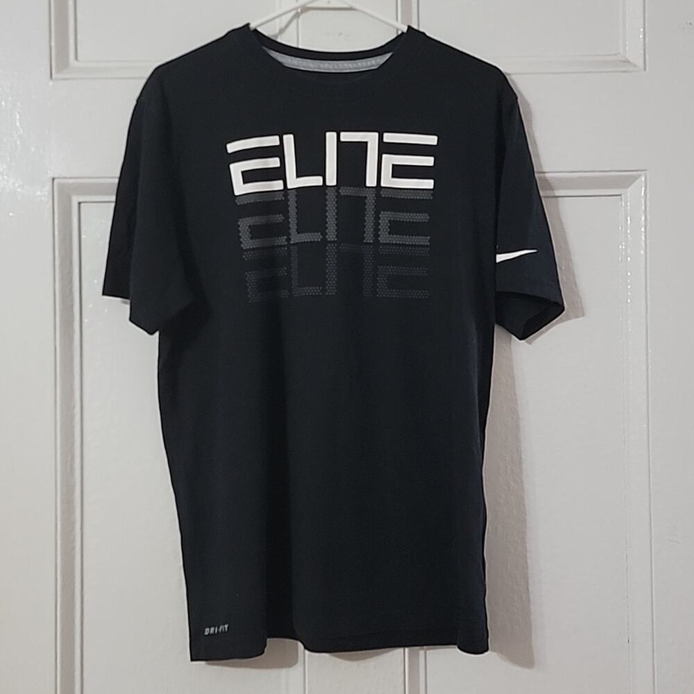 Men's Black and White Nike Tees Sz Lg